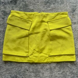 Topshop Petite Vibrant Yellow Skirt